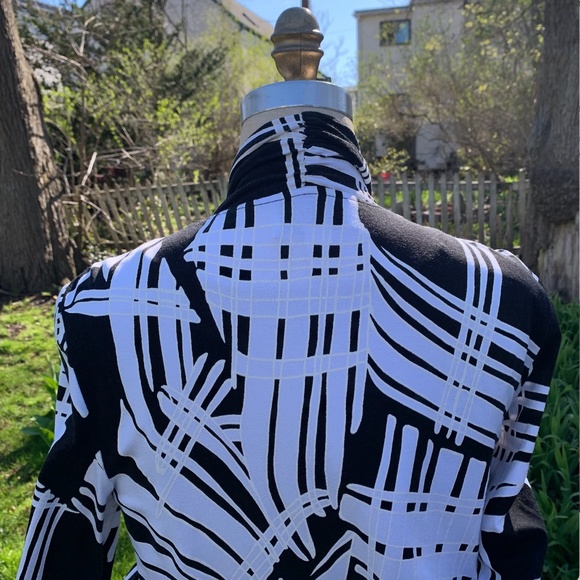 Joseph Ribkoff Black/White Stylish Jacket - Picture 9 of 15